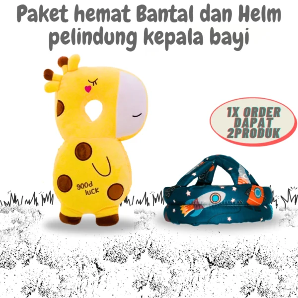Bantal & Helm Pelindung Kepala Bayi — Pelindung Aman untuk Belajar Berjalan & Merangkak