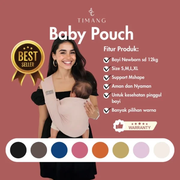 TIMANG Gendongan Bayi Depan Samping Sling Instan | Baby Pouch Premium Ekonomis