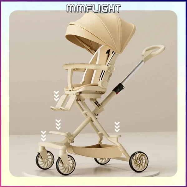 Mmflight Stroller Baby 2 Arah — Kereta Dorong Bayi Lipat Ringan, Praktis untuk Travelling
