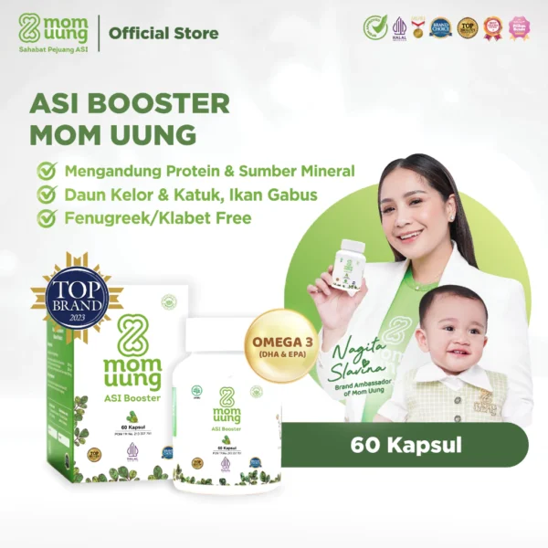 Mom Uung ASI Booster Pelancar ASI 60 Kapsul Halal BPOM | Herbal Fenugreek