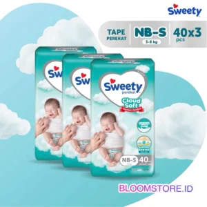 Paket 3 Ball Sweety Silver Popok Celana & Perekat Cloud Soft – Popok Bayi Newborn Sekali Pakai